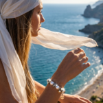 Браслет-ожерелье с белыми жемчужинами и кристаллами Swarovski