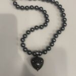 Колье и подвеска с голубым жемчугом