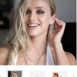 Серьги с темными кристаллами Swarovski